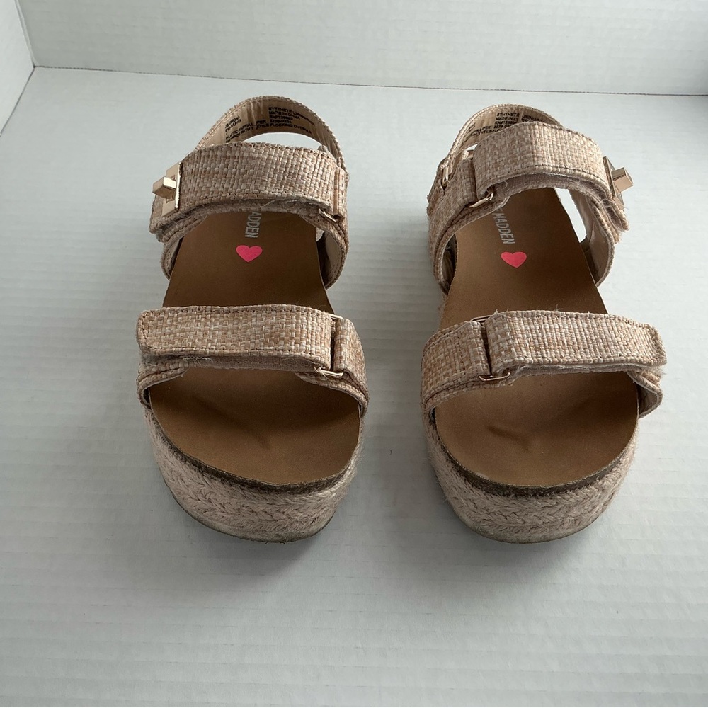 Steve Madden Tan Platform Sandals